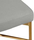 Rivage Linen Textured Fabric Upholstered Bar / Counter Stools — 927-C - Grey - 927Grey-C alternate view 6