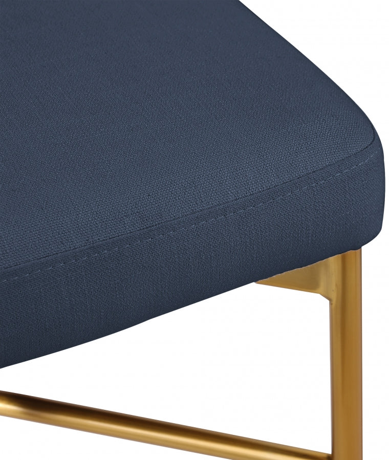 Rivage Linen Textured Fabric Upholstered Bar / Counter Stools — 927-C - Blue - 927Navy-C alternate view 6