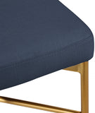 Rivage Linen Textured Fabric Upholstered Bar / Counter Stools — 927-C - Blue - 927Navy-C alternate view 6