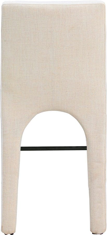 Gramercy Linen Textured Fabric Upholstered Bar / Counter Stools — 754-C - Beige - 754Beige-C alternate view 2