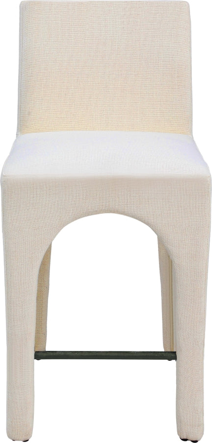 Gramercy Linen Textured Fabric Upholstered Bar / Counter Stools — 754-C - Beige - 754Beige-C alternate view 3