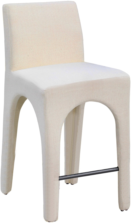 Gramercy Linen Textured Fabric Upholstered Bar / Counter Stools — 754-C - Beige - 754Beige-C