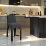 Gramercy Linen Textured Fabric Upholstered Bar / Counter Stools — 754-C - Black - 754Black-C alternate view 1