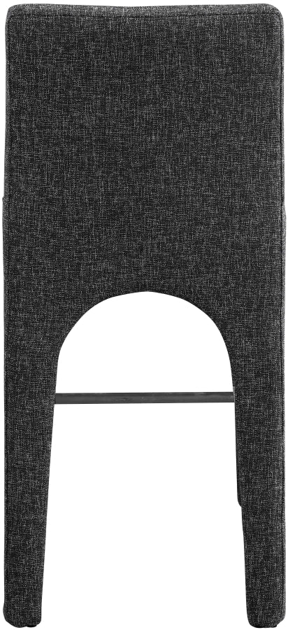 Gramercy Linen Textured Fabric Upholstered Bar / Counter Stools — 754-C - Black - 754Black-C alternate view 2