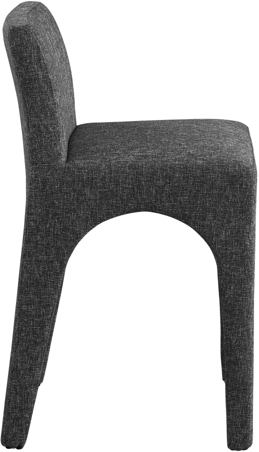 Gramercy Linen Textured Fabric Upholstered Bar / Counter Stools — 754-C - Black - 754Black-C alternate view 4