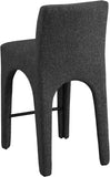 Gramercy Linen Textured Fabric Upholstered Bar / Counter Stools — 754-C - Black - 754Black-C alternate view 5