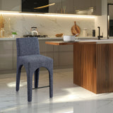 Gramercy Linen Textured Fabric Upholstered Bar / Counter Stools — 754-C - Blue - 754Blue-C alternate view 1