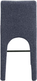 Gramercy Linen Textured Fabric Upholstered Bar / Counter Stools — 754-C - Blue - 754Blue-C alternate view 2