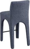 Gramercy Linen Textured Fabric Upholstered Bar / Counter Stools — 754-C - Blue - 754Blue-C alternate view 5
