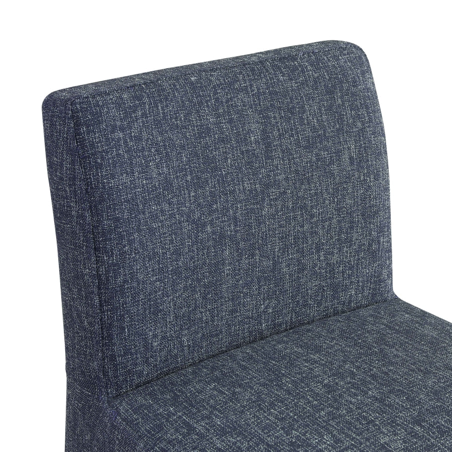 Gramercy Linen Textured Fabric Upholstered Bar / Counter Stools — 754-C - Blue - 754Blue-C alternate view 6