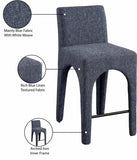 Gramercy Linen Textured Fabric Upholstered Bar / Counter Stools — 754-C - Blue - 754Blue-C Infographic