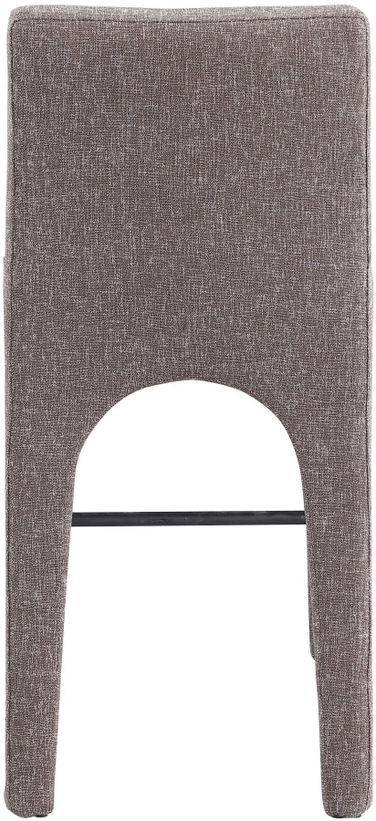 Gramercy Linen Textured Fabric Upholstered Bar / Counter Stools — 754-C - Brown - 754Brown-C alternate view 2