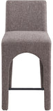 Gramercy Linen Textured Fabric Upholstered Bar / Counter Stools — 754-C - Brown - 754Brown-C alternate view 3