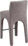 Gramercy Linen Textured Fabric Upholstered Bar / Counter Stools — 754-C - Brown - 754Brown-C alternate view 5