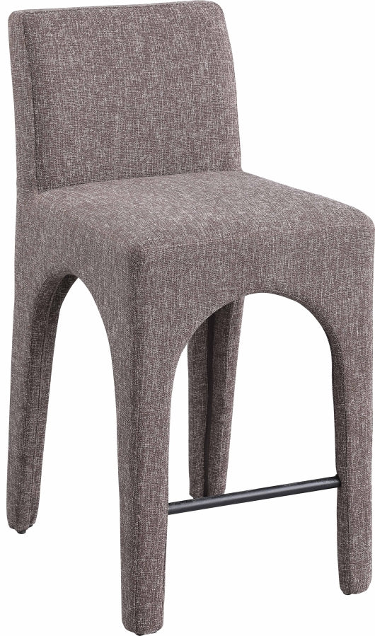 Gramercy Linen Textured Fabric Upholstered Bar / Counter Stools — 754-C - Brown - 754Brown-C