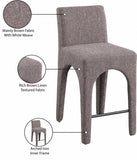 Gramercy Linen Textured Fabric Upholstered Bar / Counter Stools — 754-C - Brown - 754Brown-C Infographic