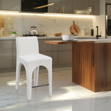 Gramercy Linen Textured Fabric Upholstered Bar / Counter Stools — 754-C - Cream - 754Cream-C alternate view 1