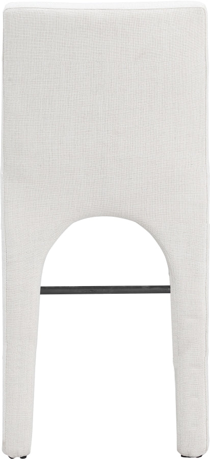 Gramercy Linen Textured Fabric Upholstered Bar / Counter Stools — 754-C - Cream - 754Cream-C alternate view 2