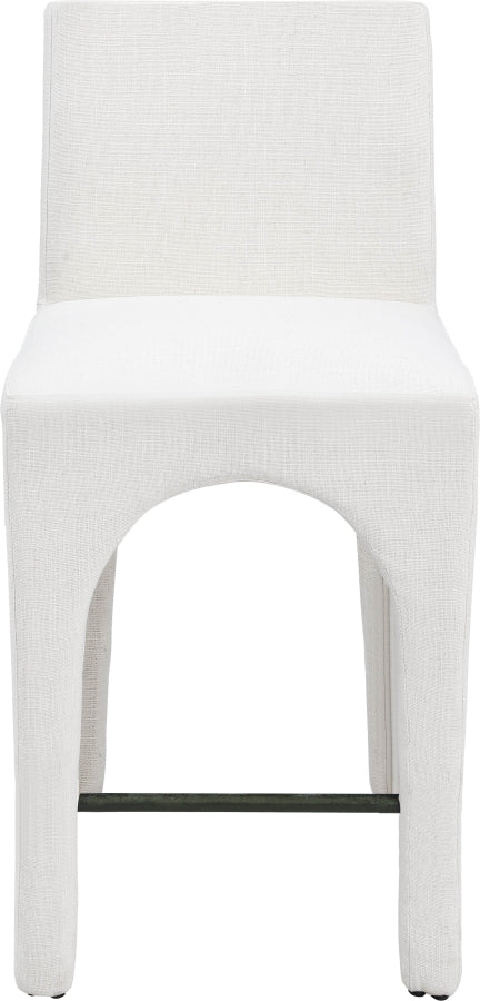 Gramercy Linen Textured Fabric Upholstered Bar / Counter Stools — 754-C - Cream - 754Cream-C alternate view 3
