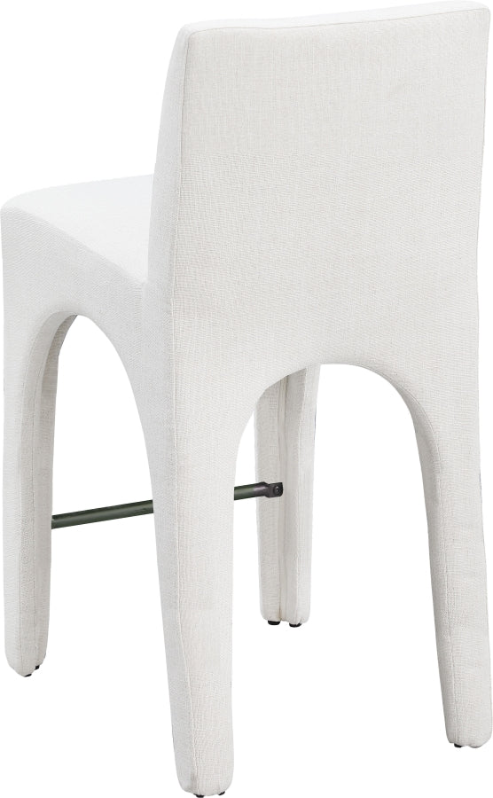 Gramercy Linen Textured Fabric Upholstered Bar / Counter Stools — 754-C - Cream - 754Cream-C alternate view 5