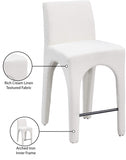 Gramercy Linen Textured Fabric Upholstered Bar / Counter Stools — 754-C - Cream - 754Cream-C Infographic