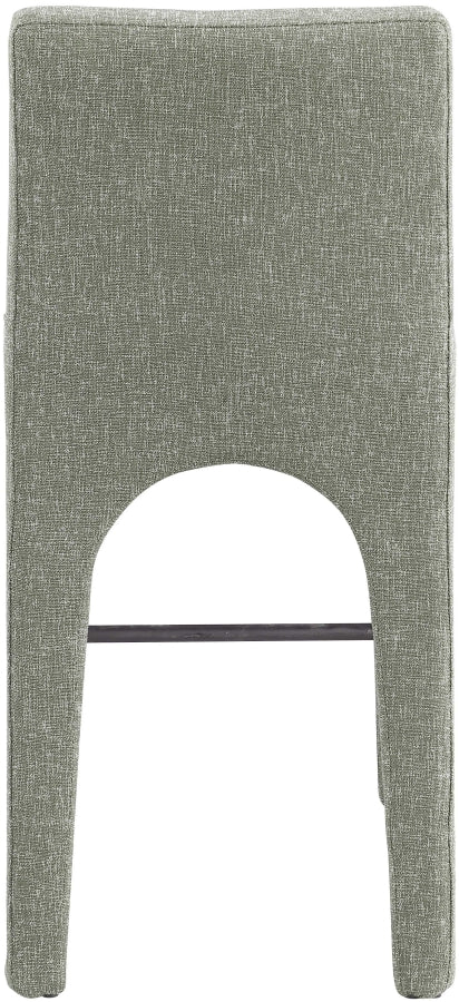 Gramercy Linen Textured Fabric Upholstered Bar / Counter Stools — 754-C - Green - 754Green-C alternate view 2