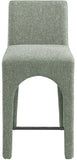 Gramercy Linen Textured Fabric Upholstered Bar / Counter Stools — 754-C - Green - 754Green-C alternate view 3