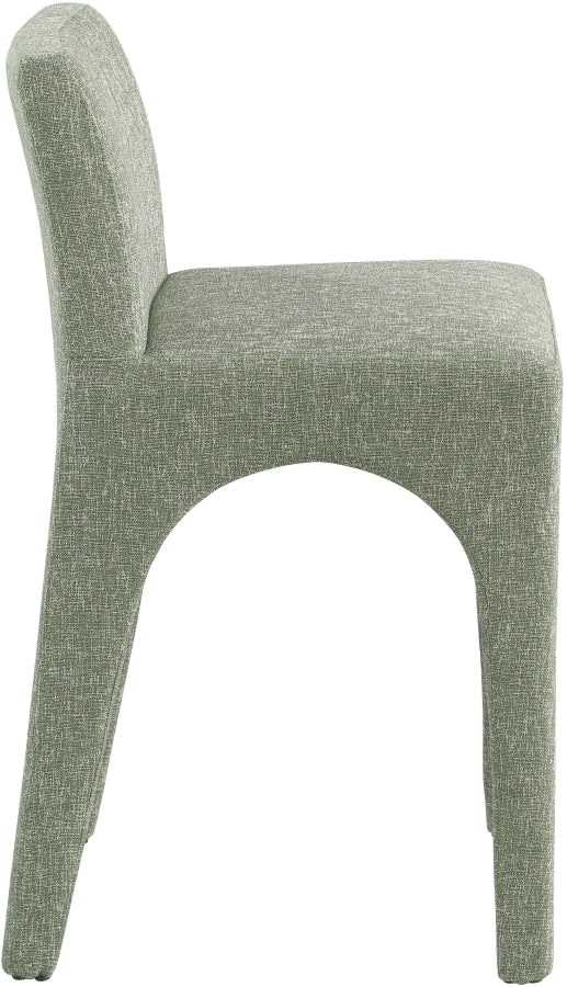 Gramercy Linen Textured Fabric Upholstered Bar / Counter Stools — 754-C - Green - 754Green-C alternate view 4