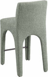 Gramercy Linen Textured Fabric Upholstered Bar / Counter Stools — 754-C - Green - 754Green-C alternate view 5