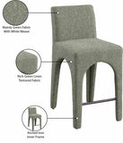 Gramercy Linen Textured Fabric Upholstered Bar / Counter Stools — 754-C - Green - 754Green-C Infographic