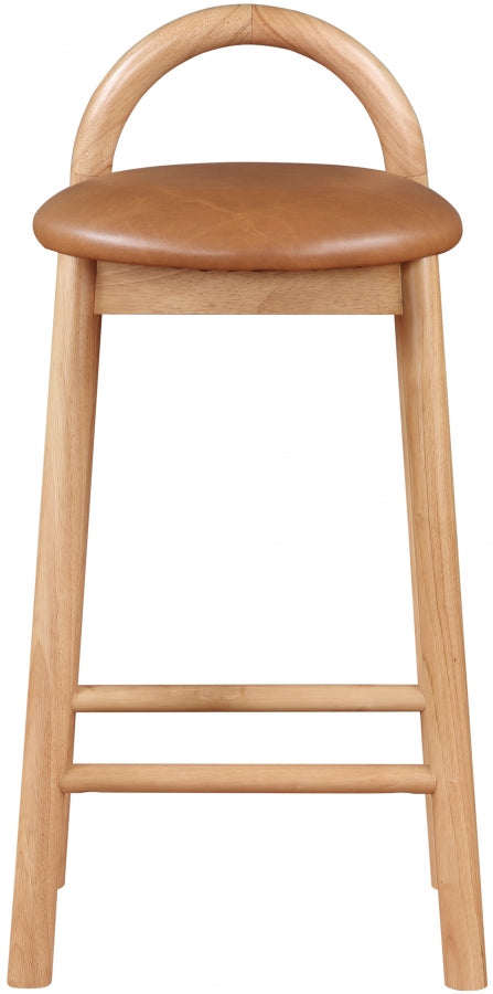Calvin Vegan Leather Upholstered Counter Stool — 475-C - Cognac - 475Cognac-C alternate view 3