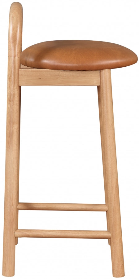 Calvin Vegan Leather Upholstered Counter Stool — 475-C - Cognac - 475Cognac-C alternate view 4