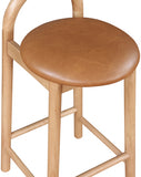 Calvin Vegan Leather Upholstered Counter Stool — 475-C - Cognac - 475Cognac-C alternate view 6