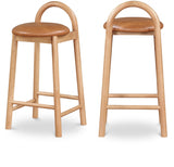 Calvin Vegan Leather Upholstered Counter Stool — 475-C - Cognac - 475Cognac-C Double Chair