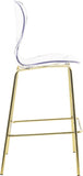 Clarion Lucite Seat And Metal Base Counter Stool — 767-C - Gold - 767-C alternate view 3