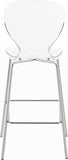 Clarion Lucite Seat And Metal Base Counter Stool — 768-C - Silver - 768-C alternate view 2