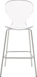 Clarion Lucite Seat And Metal Base Counter Stool — 768-C - Silver - 768-C alternate view 4