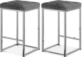 Nicola Velvet Upholstered Counter Stool — 904-C - Grey - 904Grey-C Double Chair