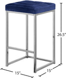 Nicola Velvet Upholstered Counter Stool — 904-C - Blue - 904Navy-C Dim