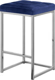 Nicola Velvet Upholstered Counter Stool — 904-C - Blue - 904Navy-C