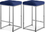 Nicola Velvet Upholstered Counter Stool — 904-C - Blue - 904Navy-C Double Chair