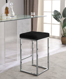 Nicola Velvet Upholstered Counter Stool — 904-C - Black - 904Black-C alternate view 1