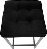 Nicola Velvet Upholstered Counter Stool — 904-C - Black - 904Black-C alternate view 3