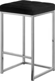 Nicola Velvet Upholstered Counter Stool — 904-C - Black - 904Black-C