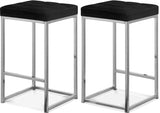 Nicola Velvet Upholstered Counter Stool — 904-C - Black - 904Black-C Double Chair