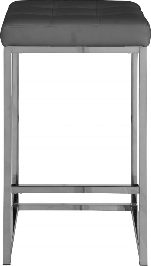 Nicola Vegan Leather Upholstered Counter Stool — 905-C - Grey - 905Grey-C alternate view 2