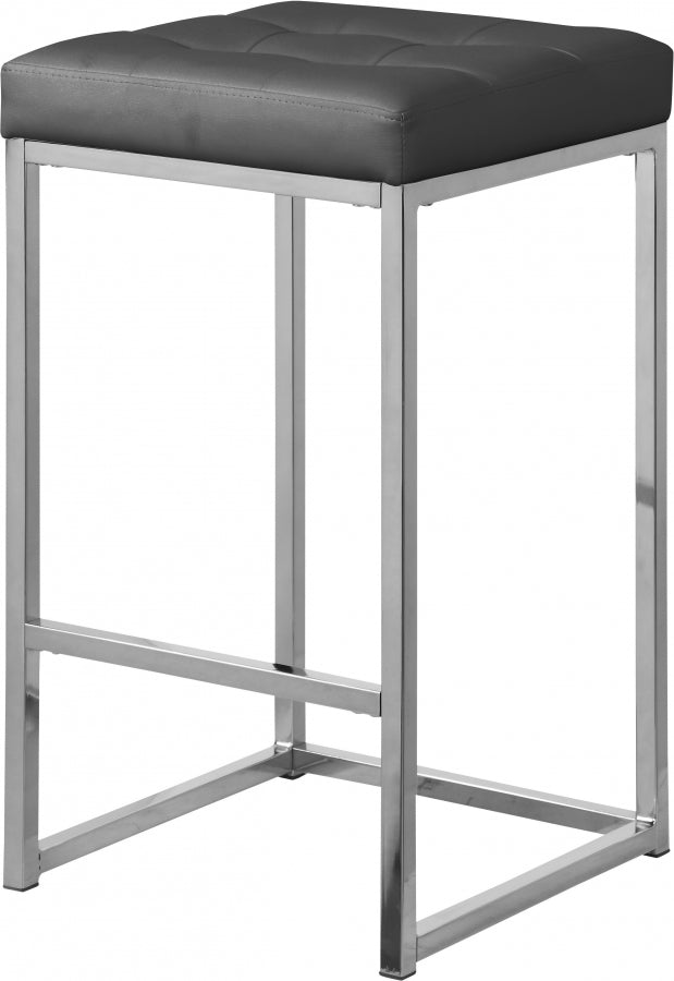 Nicola Vegan Leather Upholstered Counter Stool — 905-C - Grey - 905Grey-C