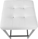 Nicola Vegan Leather Upholstered Counter Stool — 905-C - White - 905White-C alternate view 3
