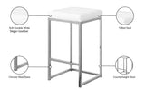 Nicola Vegan Leather Upholstered Counter Stool — 905-C - White - 905White-C Infographic