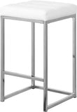 Nicola Vegan Leather Upholstered Counter Stool — 905-C - White - 905White-C